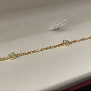 Helzberg Diamonds Gold Bracelet with Opal Accents